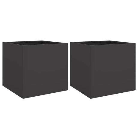Vidaxx plantekasser 2 stk 49x47x46 cm stål sort