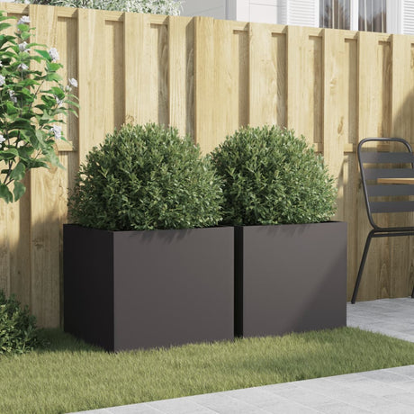 Vidaxx plantekasser 2 stk 49x47x46 cm stål sort