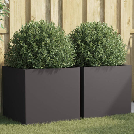 Vidaxx plantekasser 2 stk 49x47x46 cm stål sort