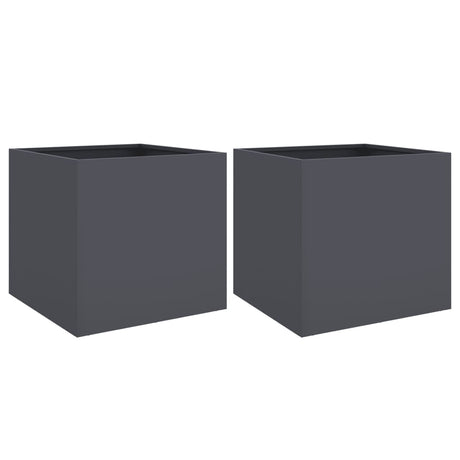 Vidaxx plantekasser 2 stk 49x47x46 cm stål antracit