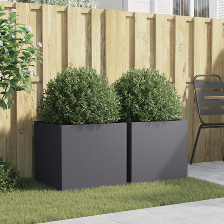 Vidaxx plantekasser 2 stk 49x47x46 cm stål antracit