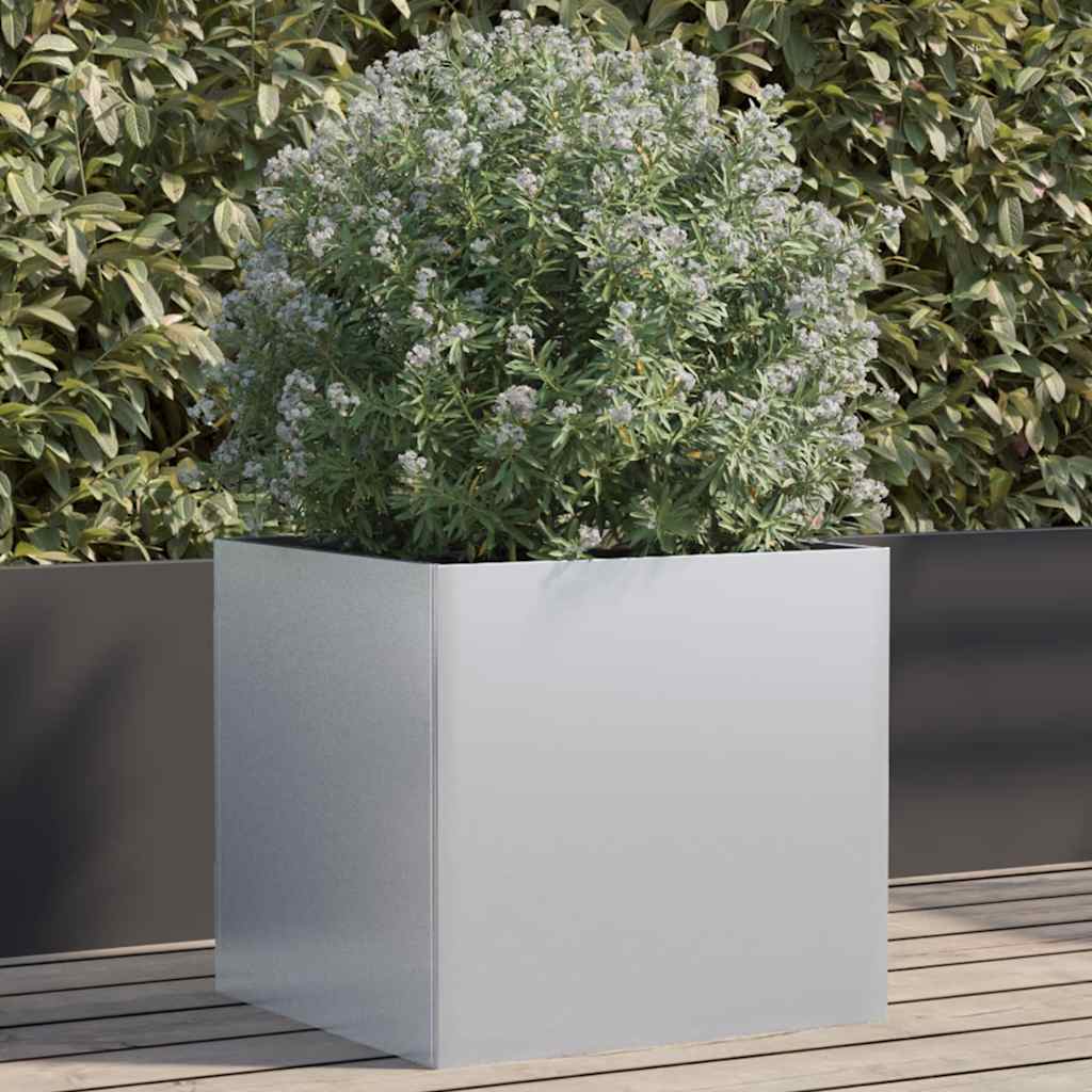 Vidaxx plantekasse 49x47x46 cm galvaniseret stål sølvfarvet