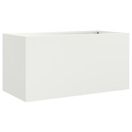 Vidaxx plantekasse 62x30x29 cm stål hvid