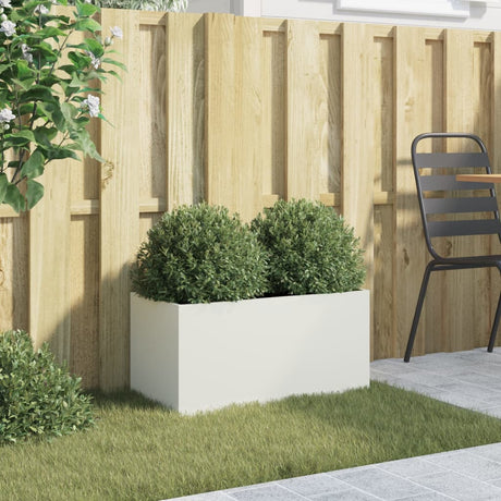 Vidaxx plantekasse 62x30x29 cm stål hvid