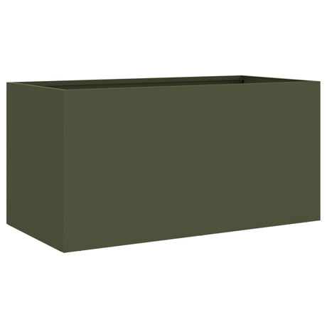 Vidaxx plantekasse 62x30x29 cm stål olivengrøn