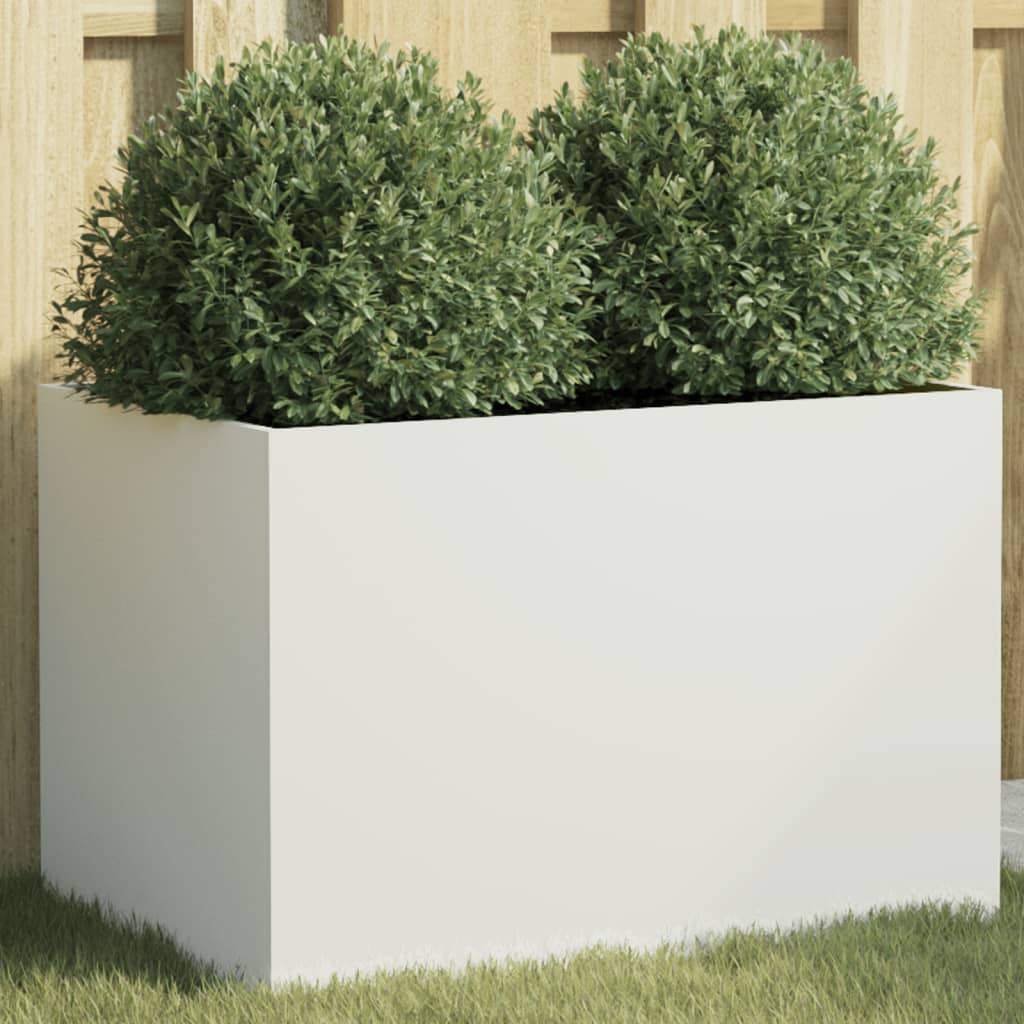 Vidaxx plantekasse 62x40x39 cm stål hvid