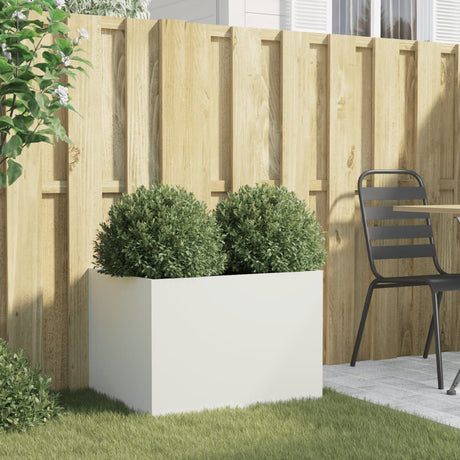 Vidaxx plantekasse 62x47x46 cm stål hvid