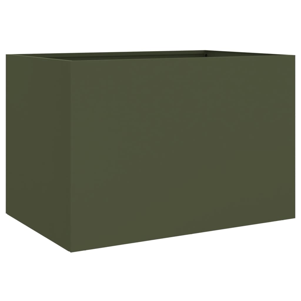 Vidaxx plantekasse 62x47x46 cm stål olivengrøn