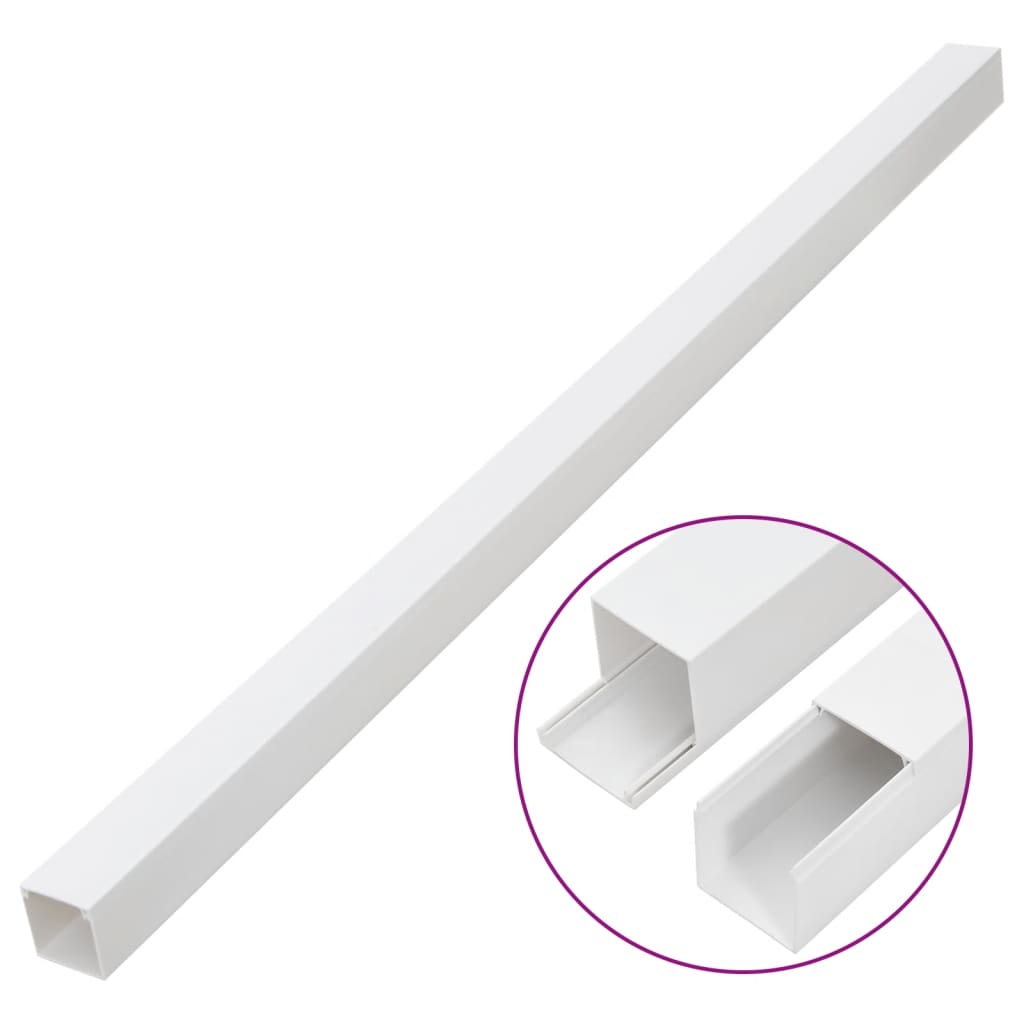 Vidaxxl kabelkanal 33x33 mm 10 m PVC