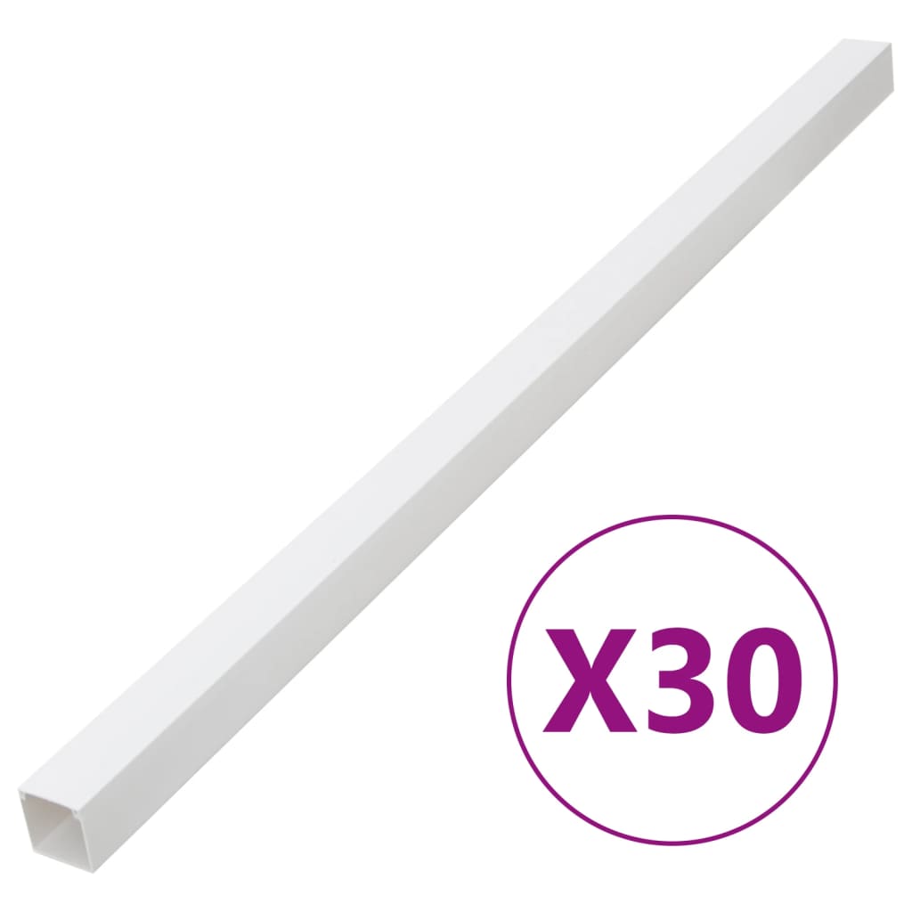 Vidaxxl kabelkanal 60x40 mm 30 m PVC