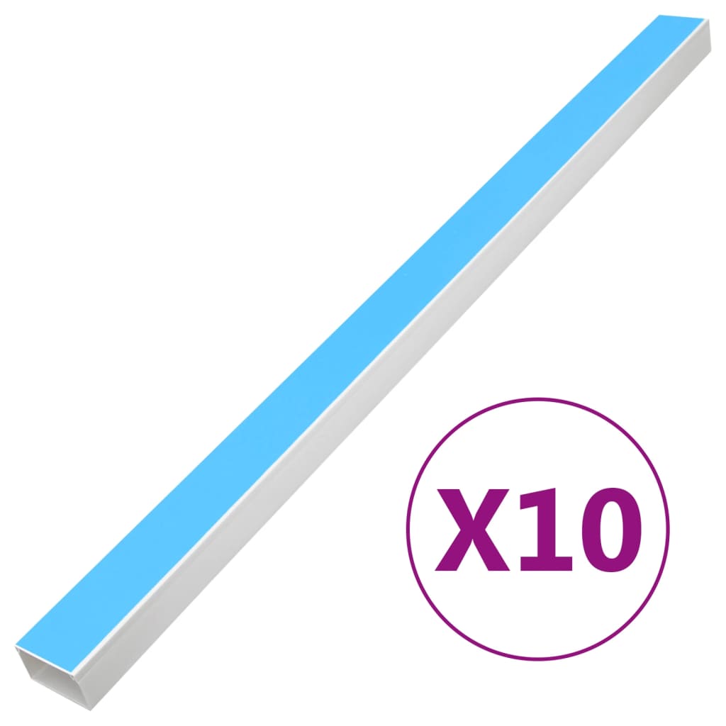 Vidaxxl kabelkanal selvklæbende 60x40 mm 10 m PVC