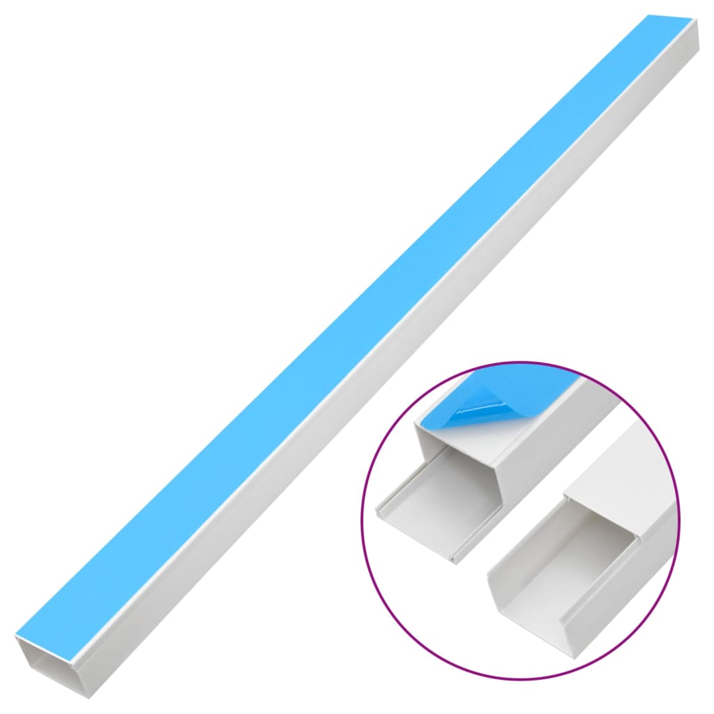 Vidaxxl kabelkanal selvklæbende 100x40 mm 10 m PVC