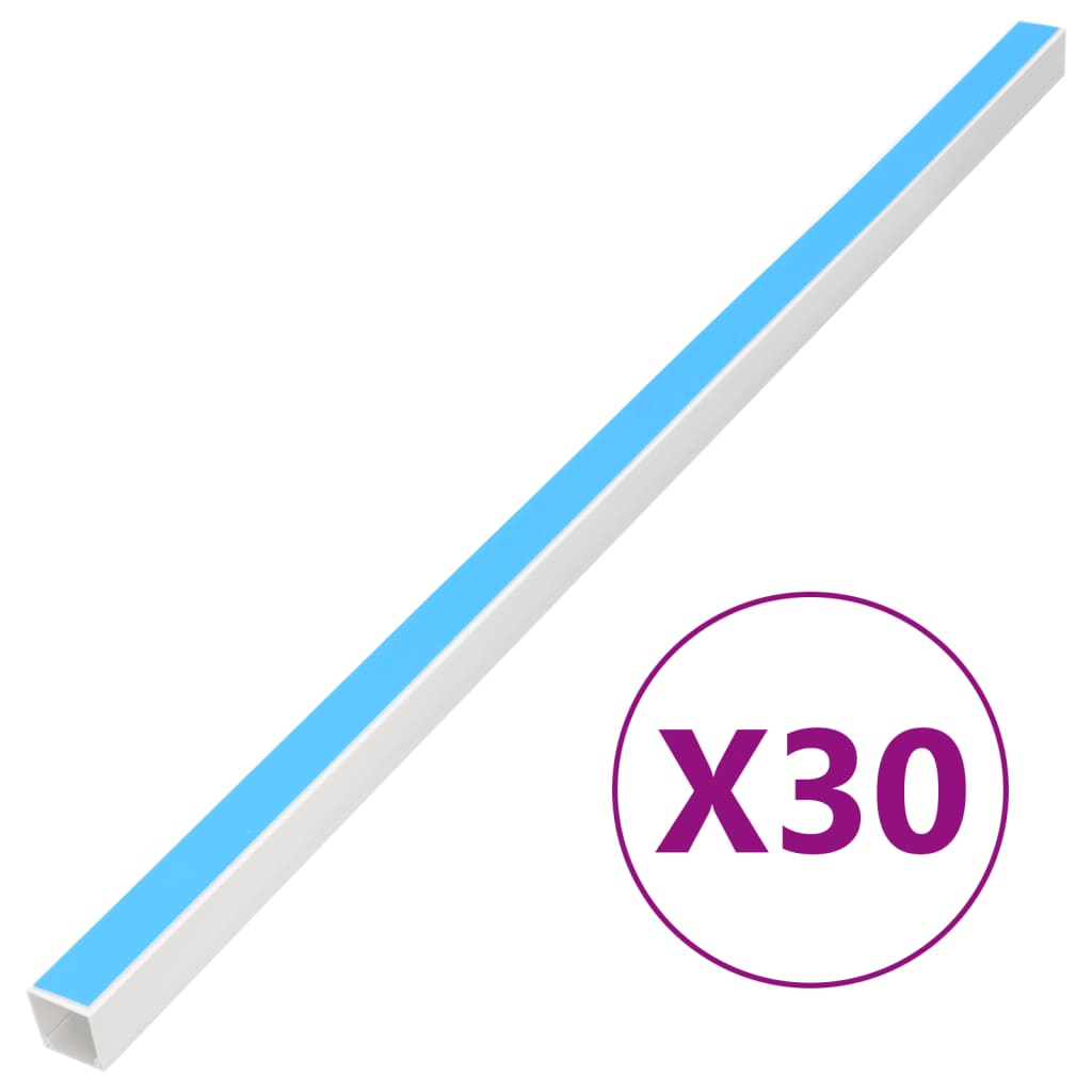 Vidaxxl kabelkanal selvklæbende 25x25 mm 30 m PVC