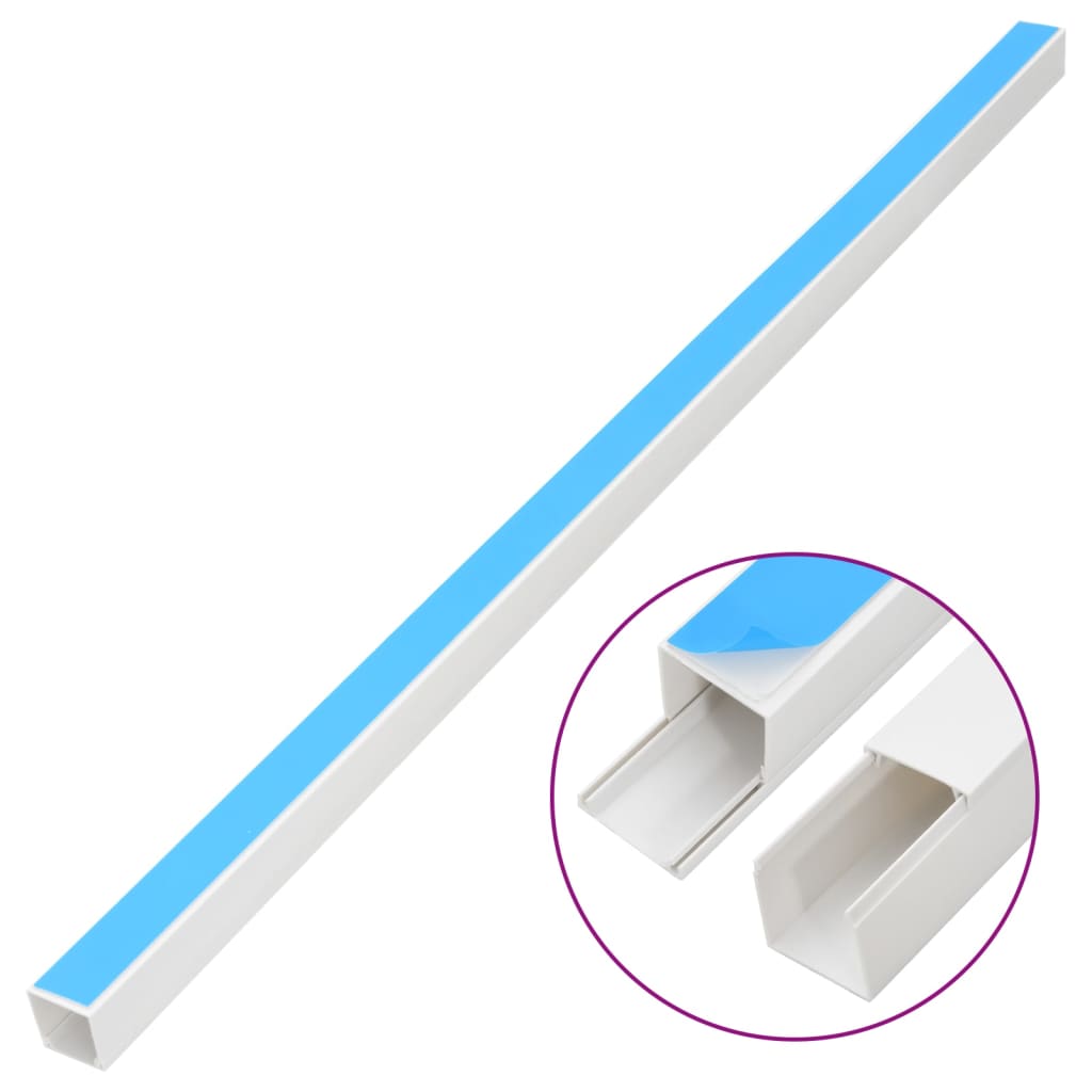 Vidaxxl kabelkanal selvklæbende 25x25 mm 30 m PVC