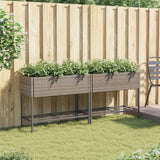Vidaxx plantekasser med hylde 2 stk 90x40x75 polyrattangrå