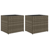 Vidaxx plantekasser 2 stk 36x30x32 cm polyrattangrå