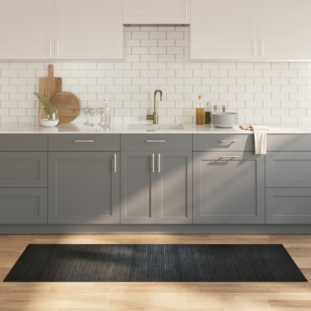 Vidaxx rektangulært tæppe 70x200 cm bambusgrå