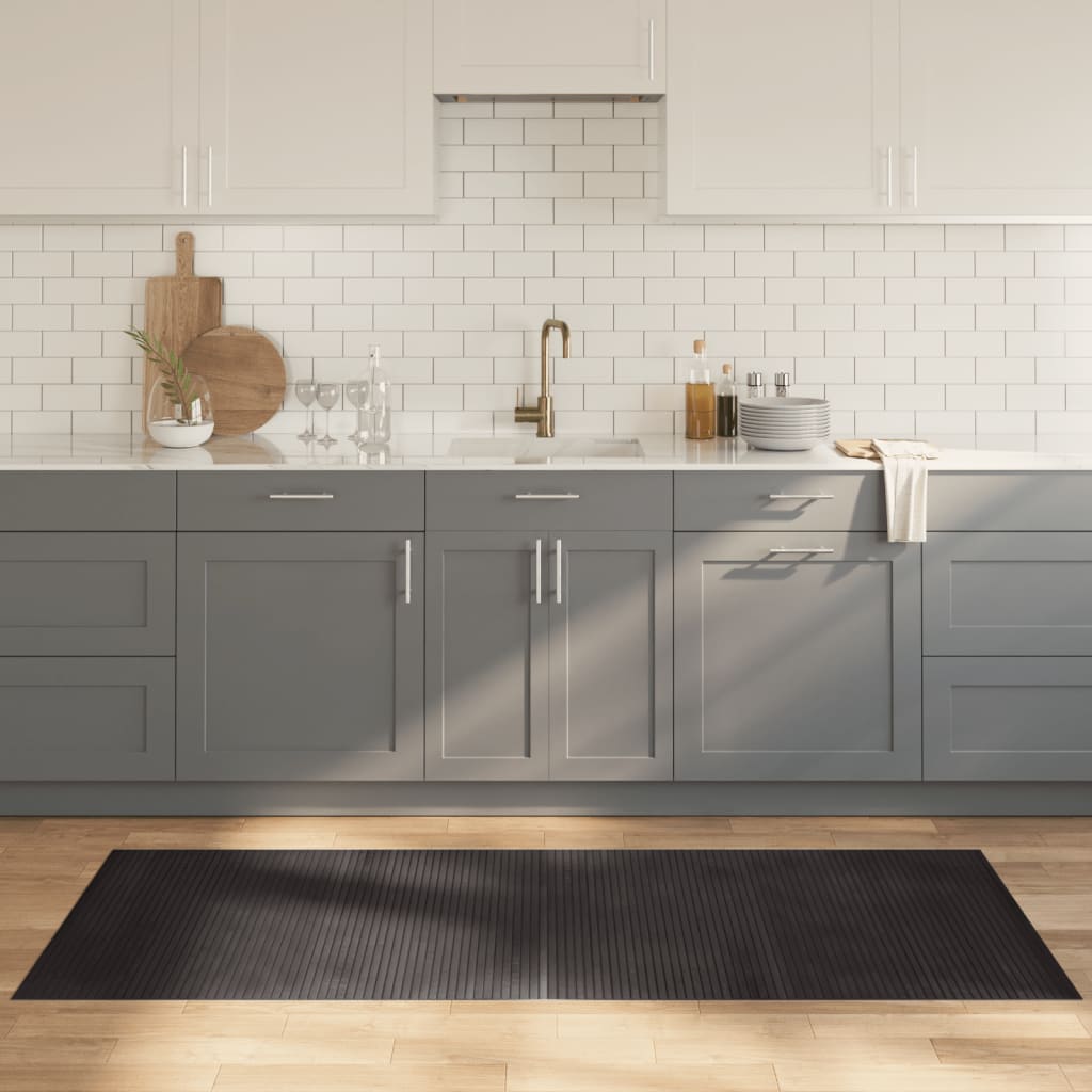 Vidaxx rektangulært tæppe 80x200 cm bambus mørkebrunt