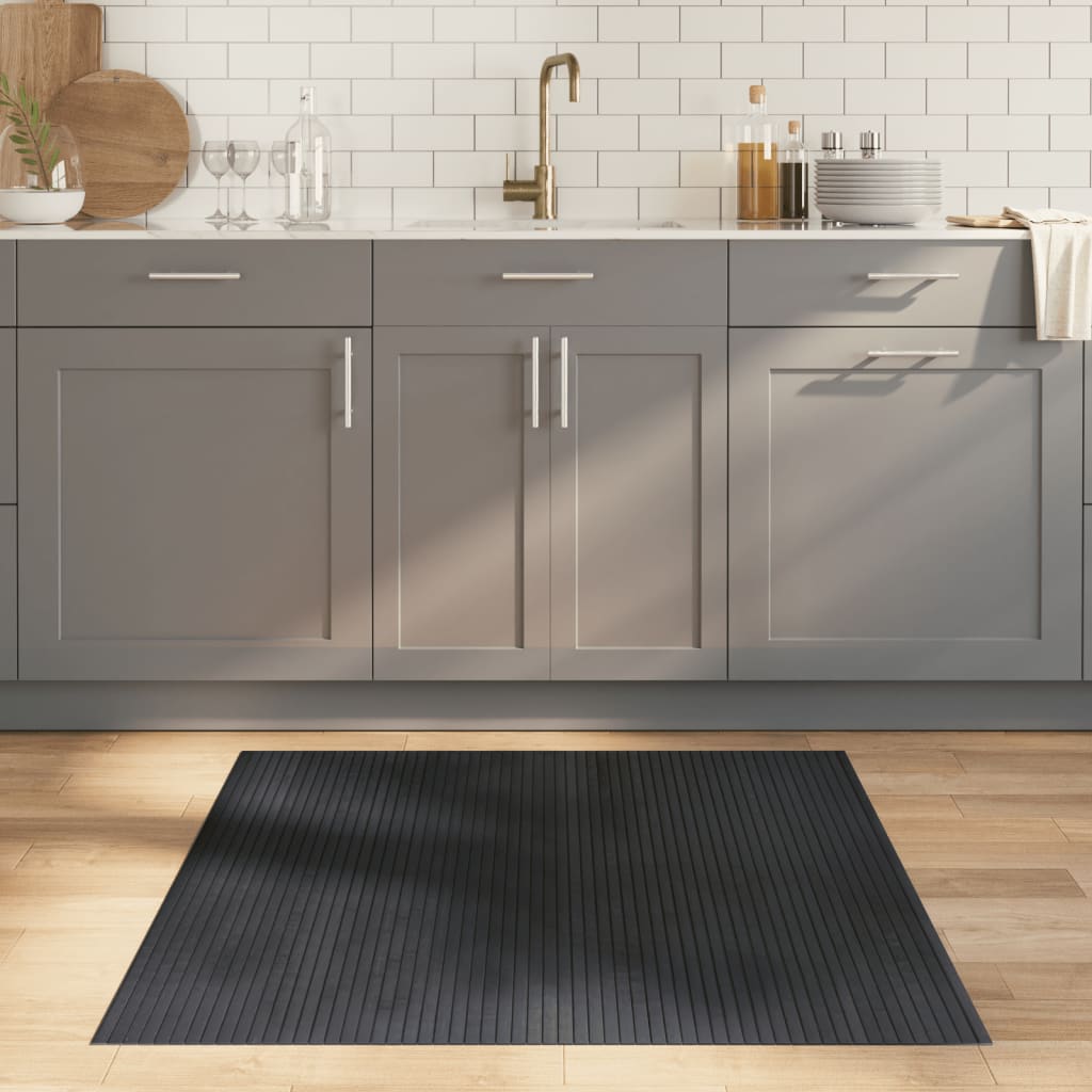 Vidaxx rektangulært tæppe 100x100 cm bambusgrå