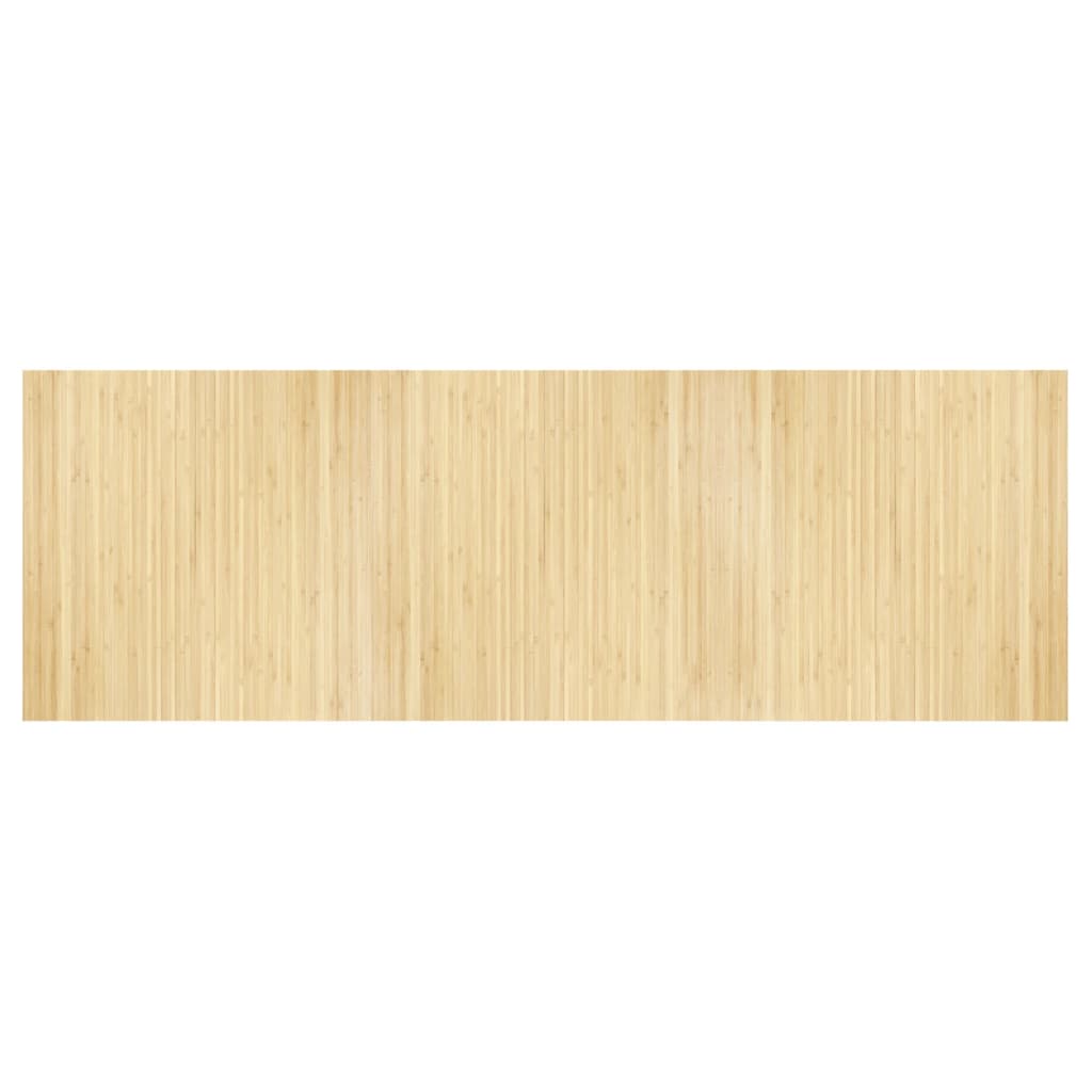 Vidaxx rektangulært tæppe 100x300 cm bambus lys natur