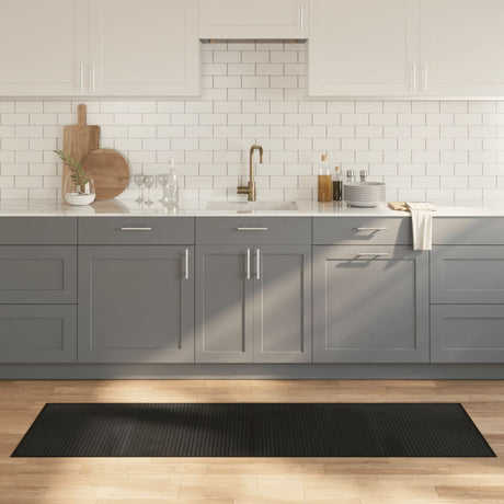 Vidaxl vloerkleed rechthoekig 60x200 cm bamboe zwart