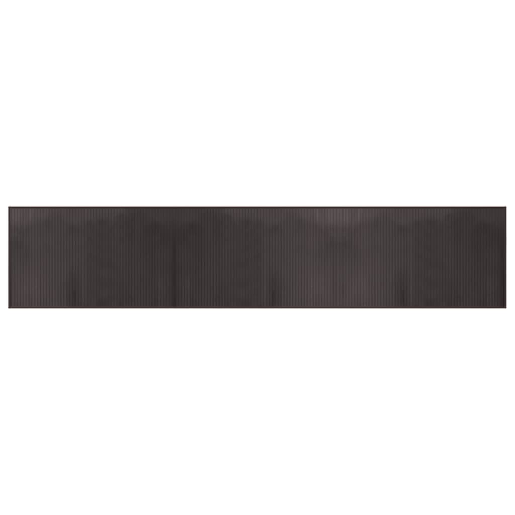Vidaxl vloerkleed rechthoekig 60x300 cm bamboe donkerbruin