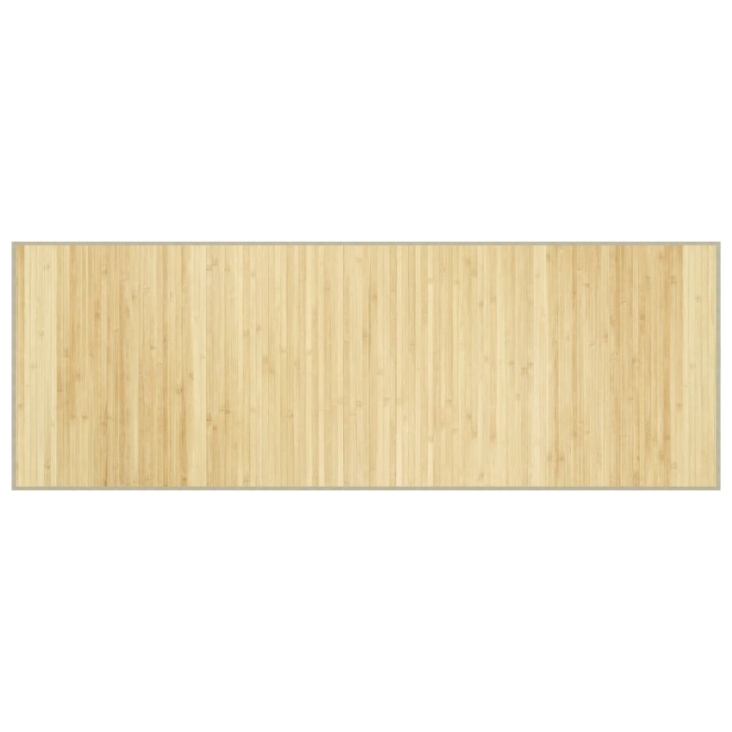Vidaxx rektangulært tæppe 70x200 cm bambus lys natur