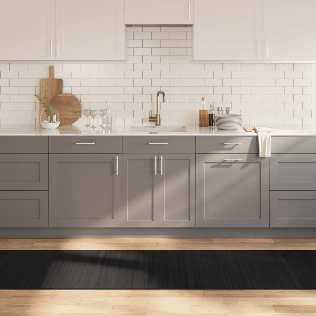 Vidaxx rektangulært tæppe 70x300 cm bambus sort