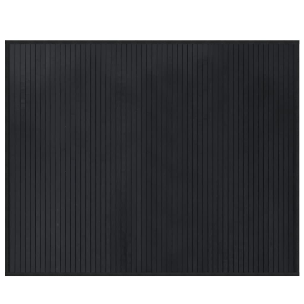 Vidaxx rektangulært tæppe 80x100 cm bambus sort