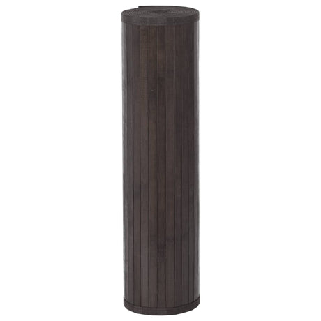 Vidaxl vloerkleed rechthoekig 80x200 cm bamboe donkerbruin