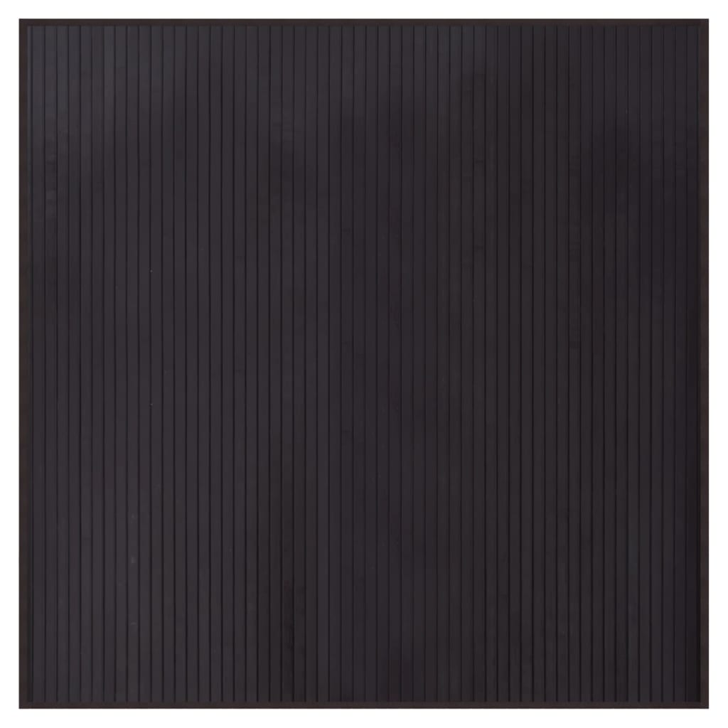 Vidaxx tæppe firkantet 100x100 cm bambus mørkebrunt