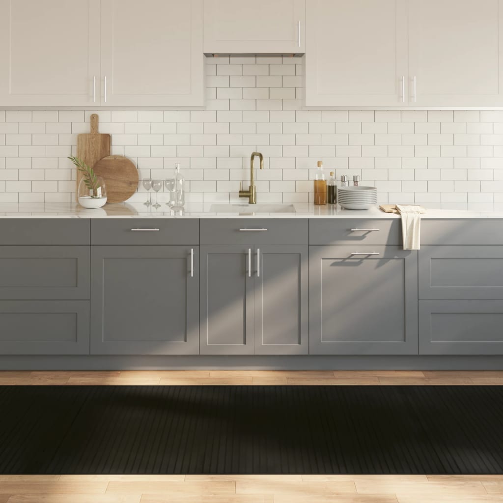 Vidaxx rektangulært tæppe 100x500 cm bambus sort