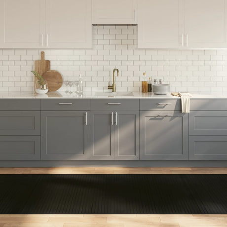 Vidaxx rektangulært tæppe 100x500 cm bambus sort