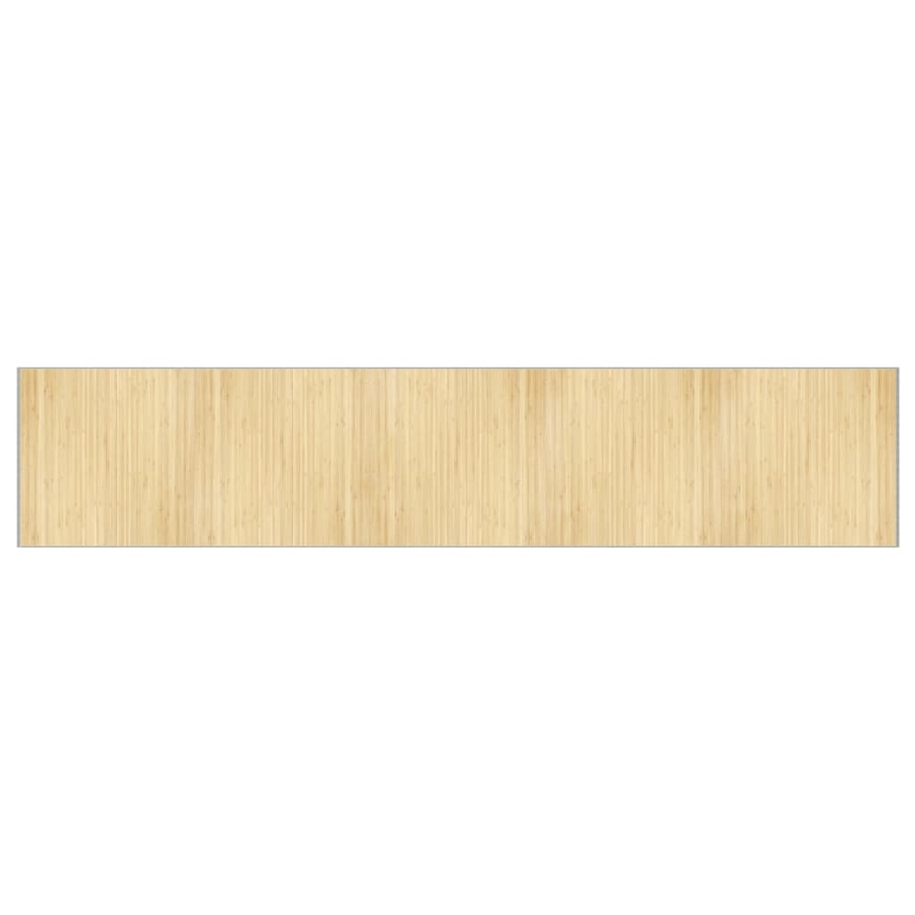 Vidaxx tæppe rektangulært 100x500 cm bambus lys natur