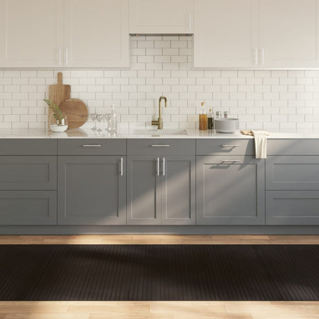 Vidaxx rektangulært tæppe 100x500 cm bambus mørkebrunt