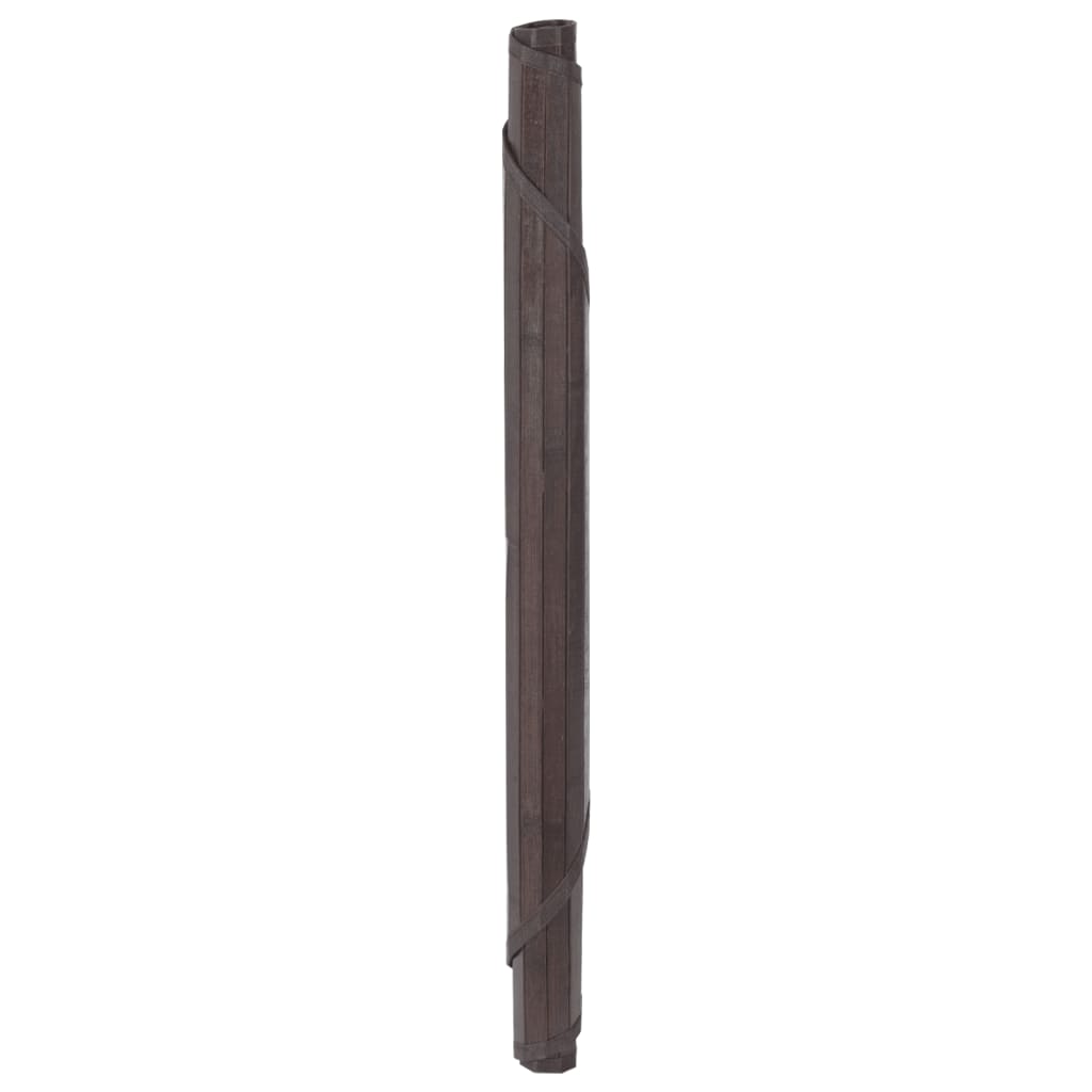VidaXL tæppe rundt 60 cm bambus mørkebrunt