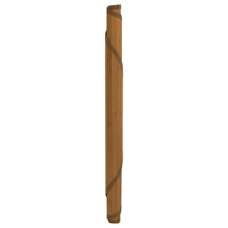 VidaXL tæppe rundt 100 cm bambus brunt