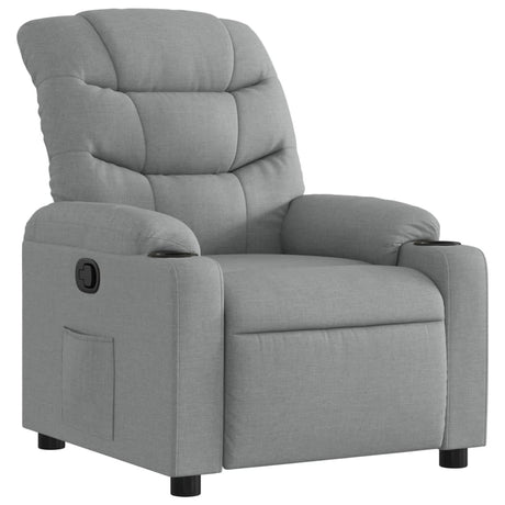 Vidaxl fauteuil verstelbaar stof lichtgrijs