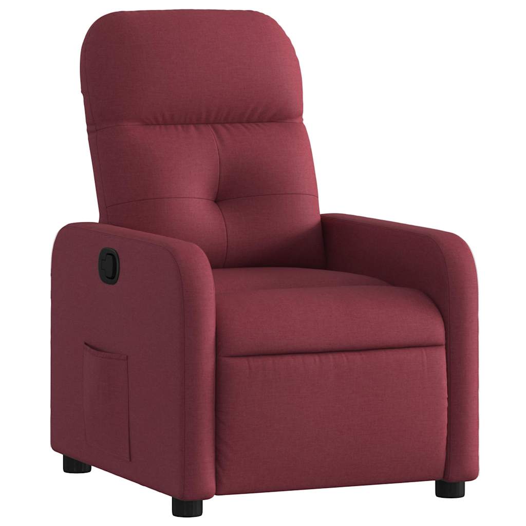 Vidaxl fauteuil verstelbaar stof wijnrood