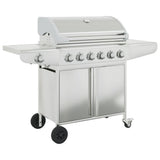 VidaXL Gasgrill med 7 brændere rustfrit stål sølvfarvet