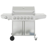 VidaXL Gasgrill med 7 brændere rustfrit stål sølvfarvet