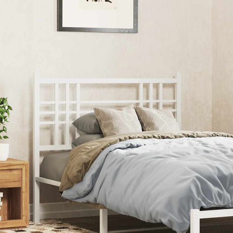 Vidaxl vervangend hoofdbord 100 cm metaal wit