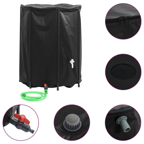 VidaXL vandtank med hane foldbar 750 l PVC