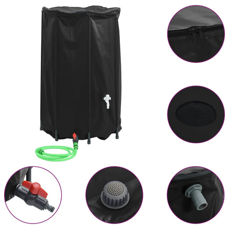 VidaXL vandtank med hane foldbar 500 l PVC