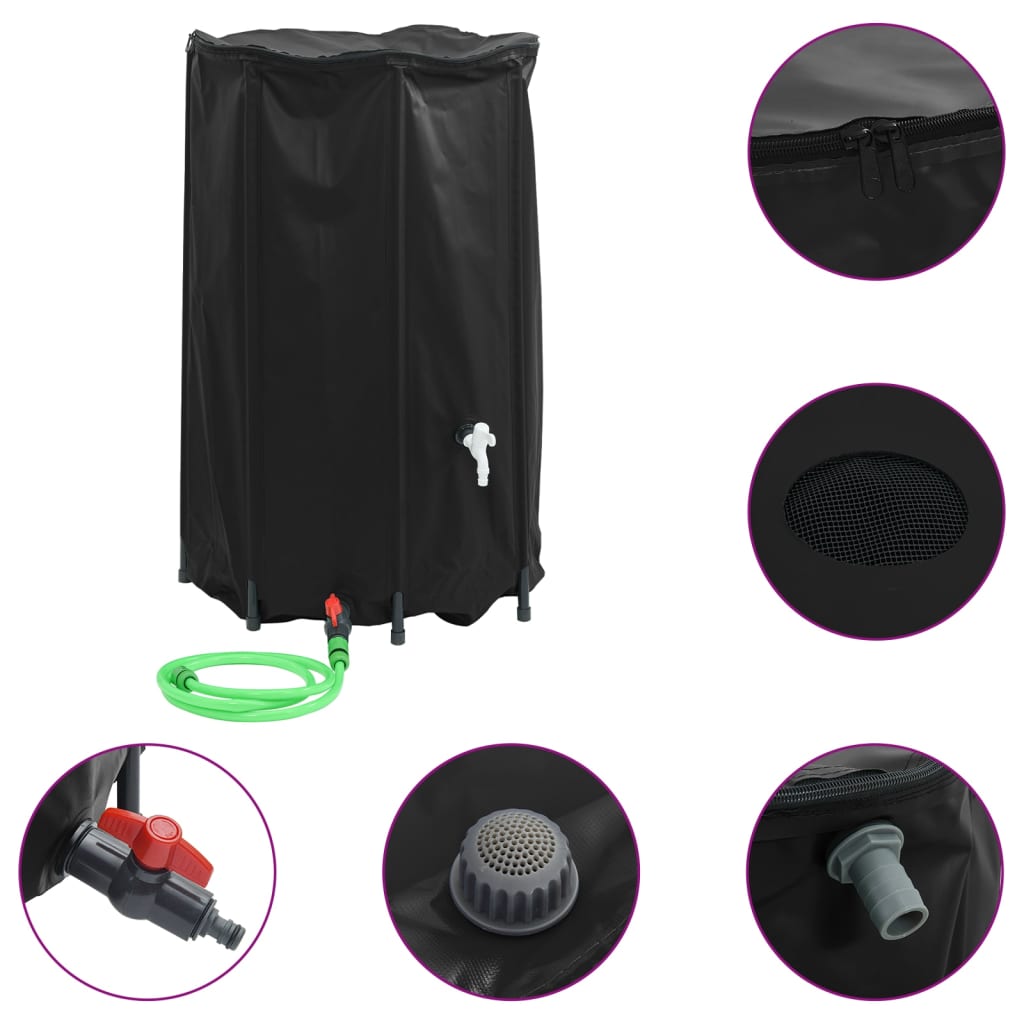 VidaXL vandtank med hane foldbar 500 l PVC