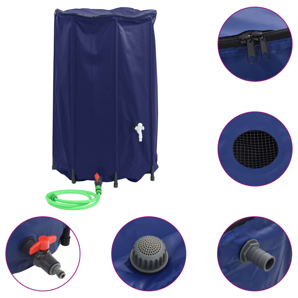 VidaXL vandtank med hane foldbar 500 l PVC