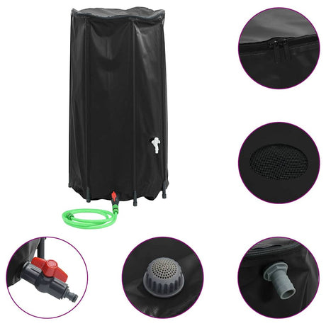 VidaXL vandtank med hane foldbar 250 l PVC