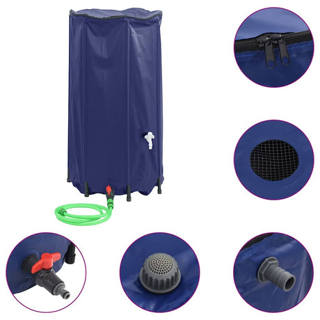 VidaXL vandtank med hane foldbar 250 l PVC