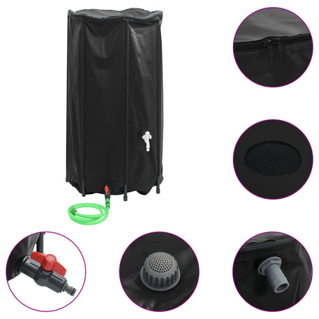 VidaXL vandtank med hane foldbar 380 l PVC