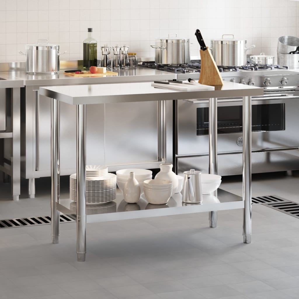 Vidaxx køkkenbord 110x55x85 cm rustfrit stål